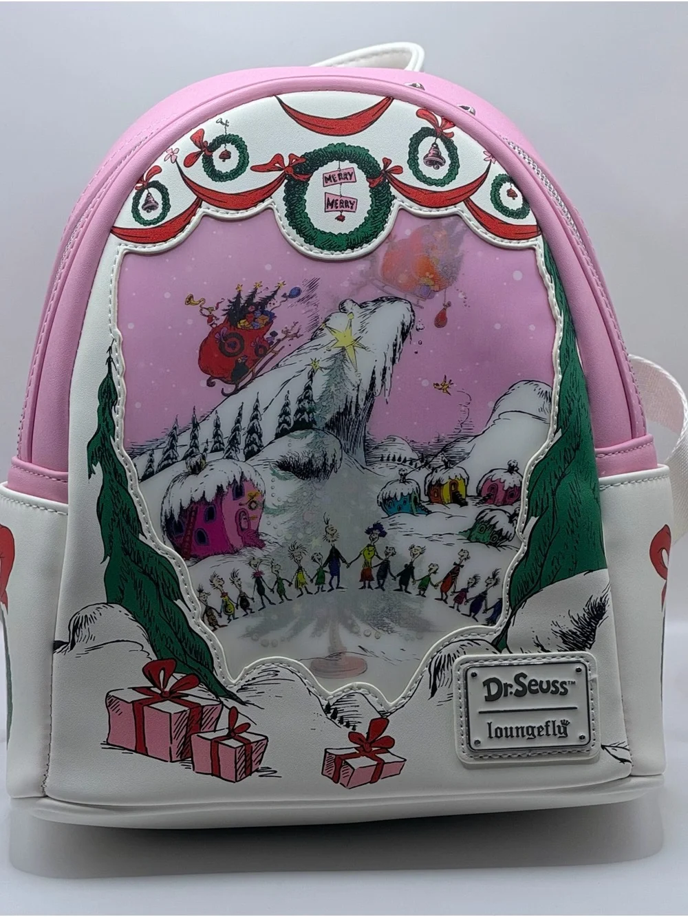Loungefly Dr. Seuss White and Green Mini Backpack